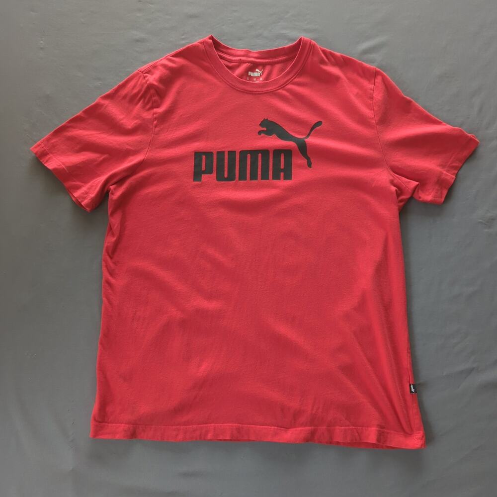 Puma Red Logo Graphic T-Shirt XL Casual Streetwear